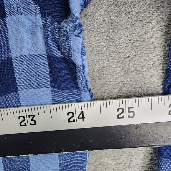 Men's Marc Ecko Shirt Blue Checkered Button-Up Long Sleeve Size XL - Picture 9 of 11